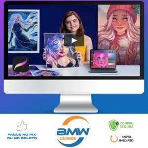 Retrato de Personagens Femininas com Procreate - Natália Dias