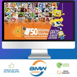 50 Moldes de Bichinhos Decorativos + Brinde - Autor Desconhecido