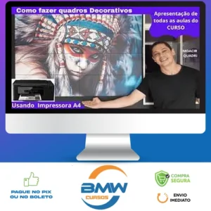 Como fazer Quadros Decorativos Usando Impressora A4 - Moacir Quadri