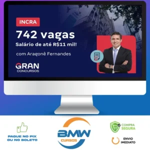 INCRA, Conhecimentos Básicos: Cargos de Analista, Administrativo, Reforma e Desenvolvimento Agrário e Engenheiro Agrônomo - Gran Cursos Online